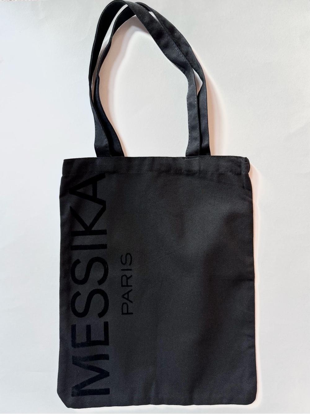 Messika Black Logo Canvas Tote